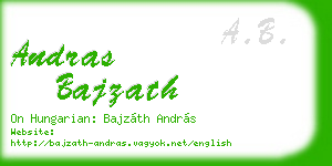 andras bajzath business card